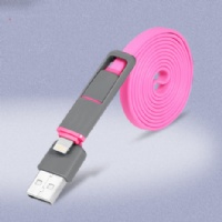 2-in-1 Lightning and Micro USB Cable for iPhone X/8/7/6S Plus/5S/Android Samsung/Galaxy/HTC/LG and More